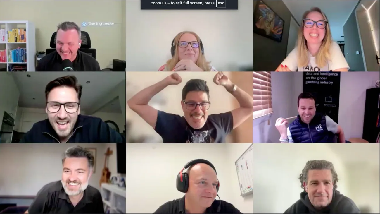 A 3x3 video call grid of nine members during a weekly Inner Circle session